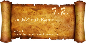 Tarjányi Rupert névjegykártya